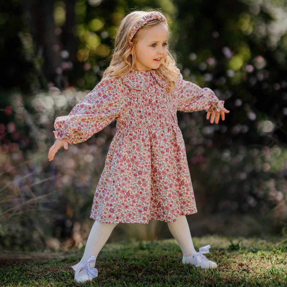 Girl Ruth Marina Liberty Hand Smocked Dress