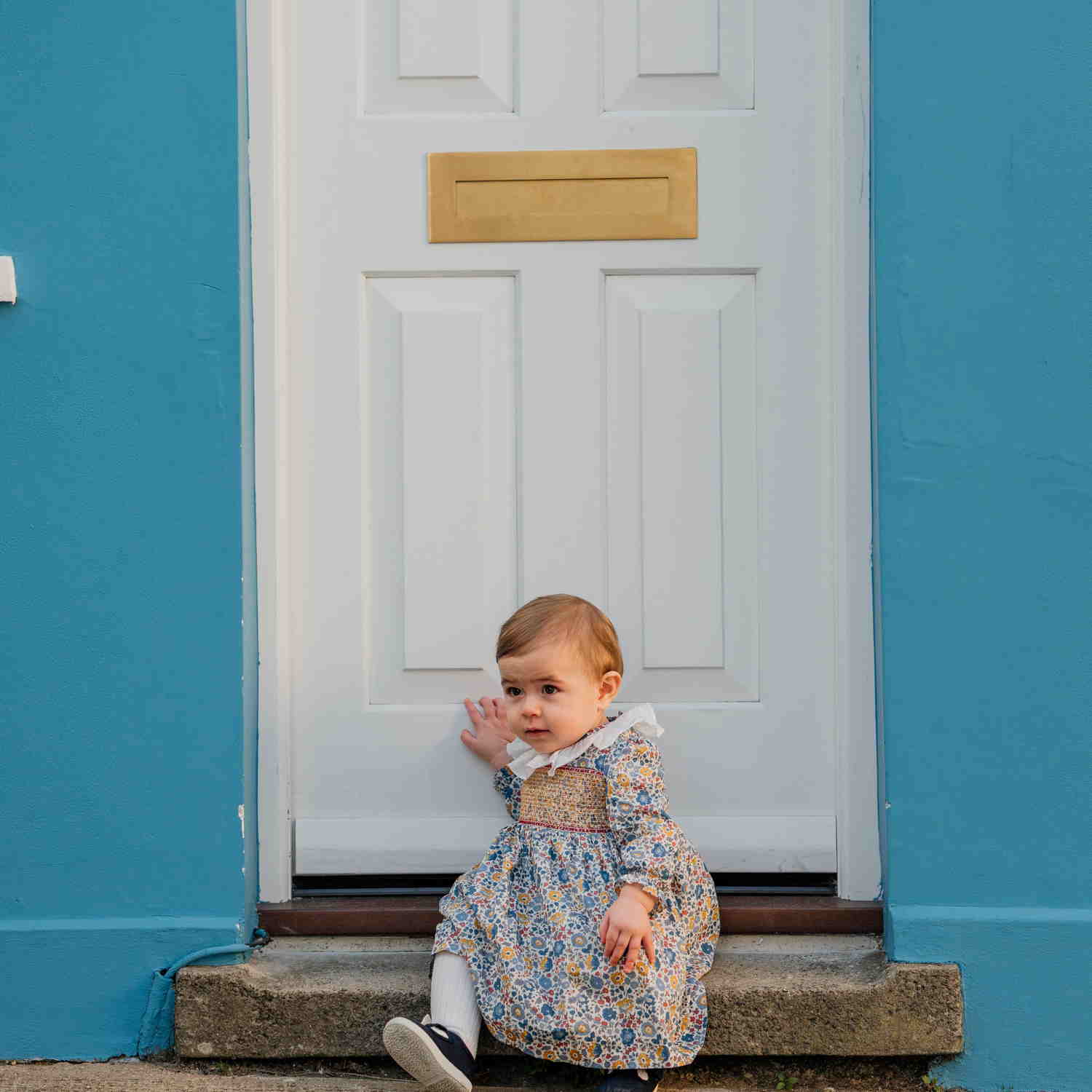 Girl D'Anjo Liberty Hand Smocked Dress