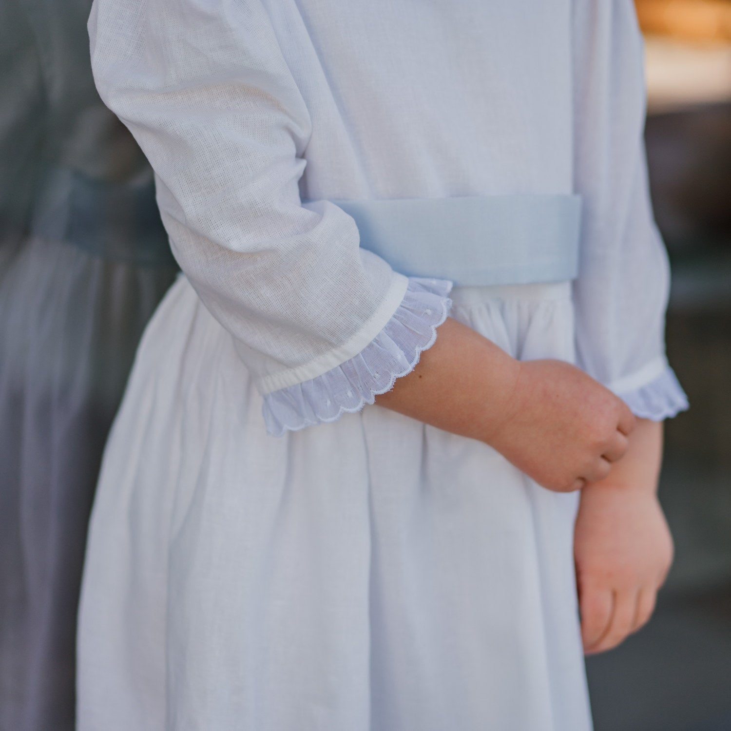 Girl Champagne Linen Dress