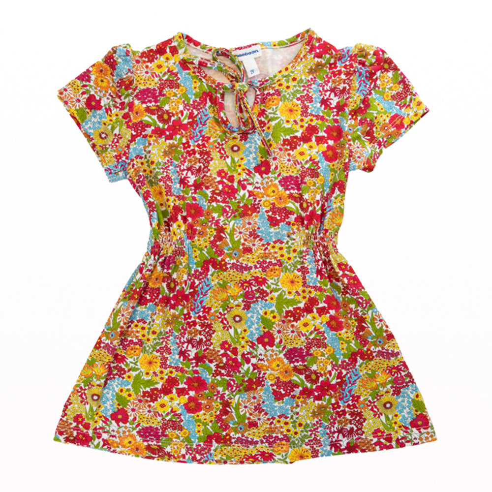 Girl Pink & Yellow Liberty Jersey Dress