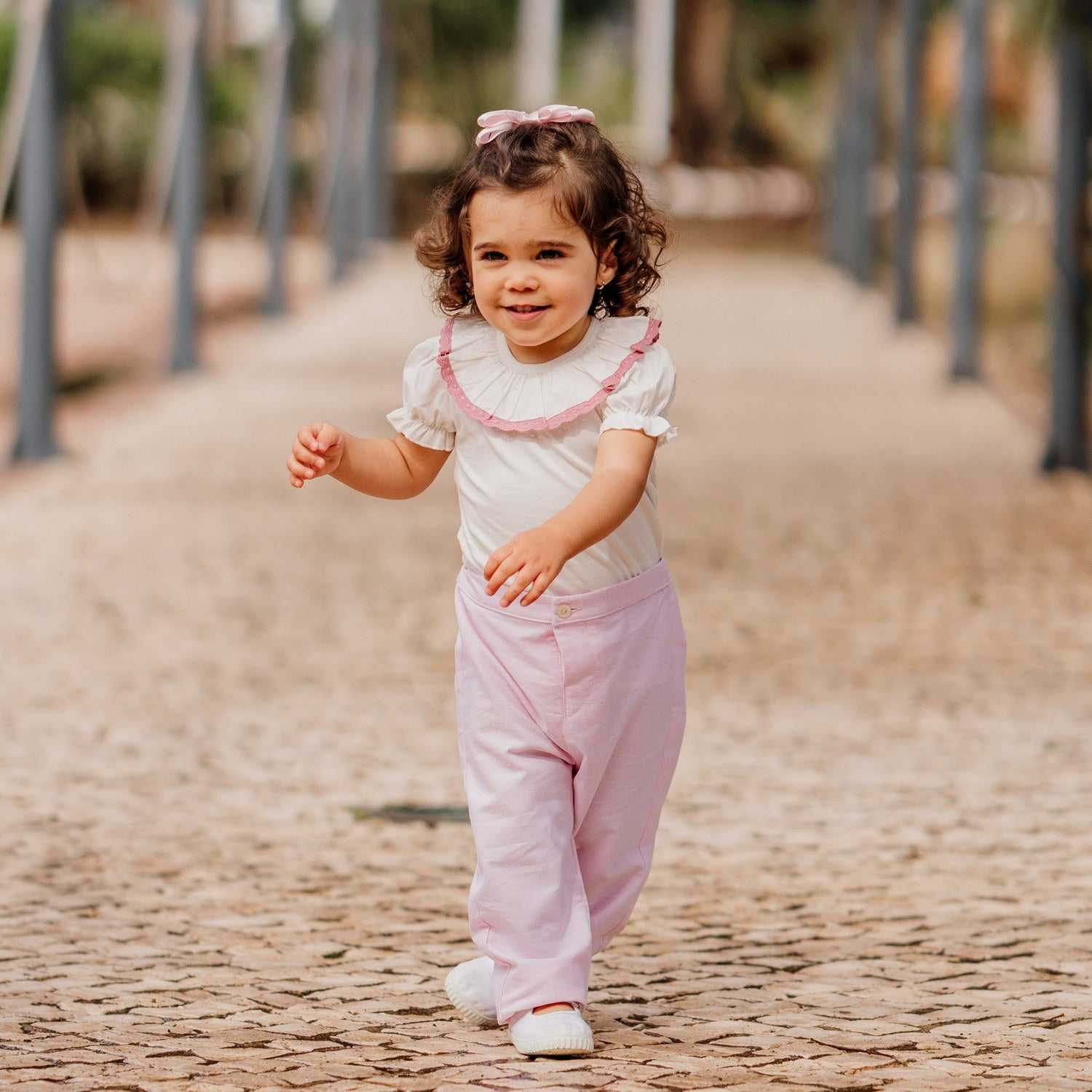 Baby Light Pink Oxford Trousers