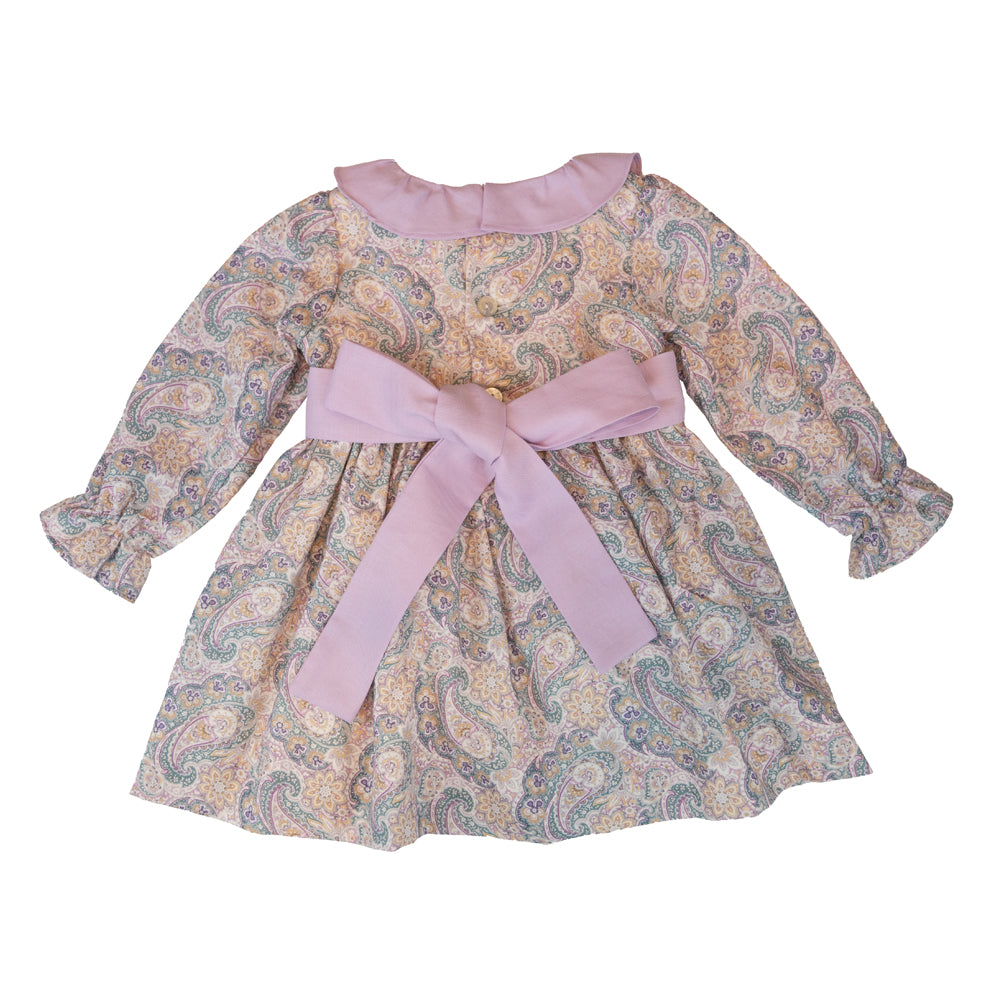 Girl Lilac Paisley Dress
