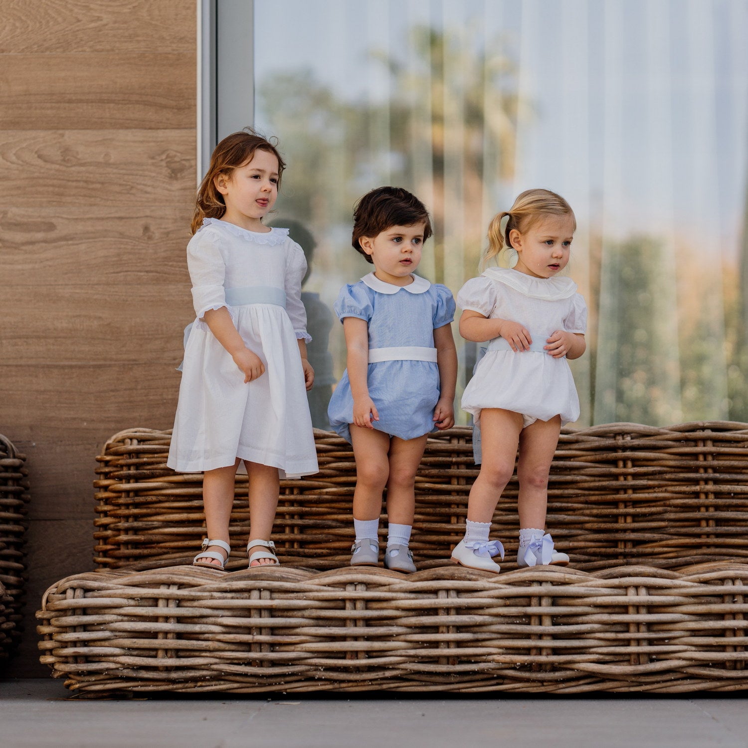 Baby Champagne Linen Romper