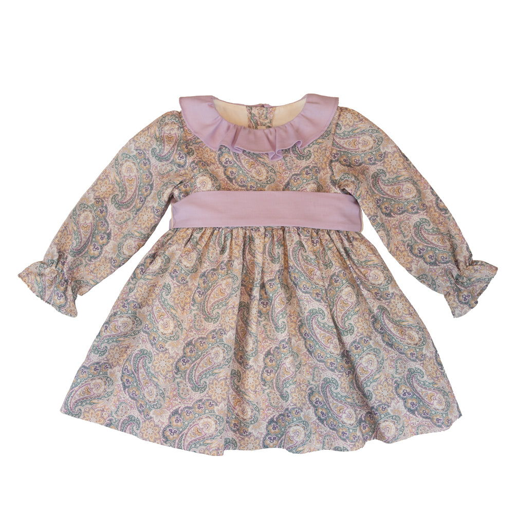 Girl Lilac Paisley Dress