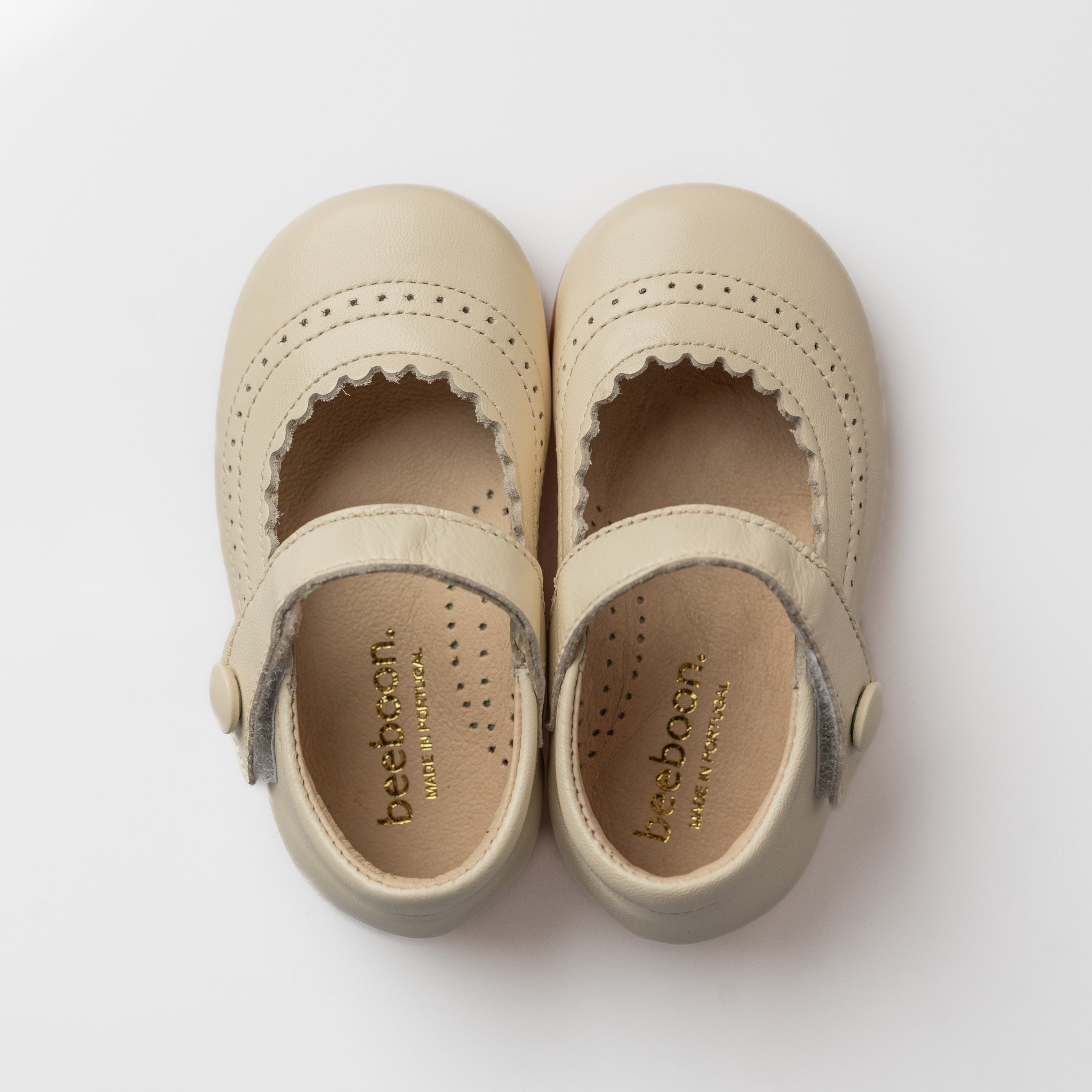 Girl Ivory Leather Mary Jane Shoes