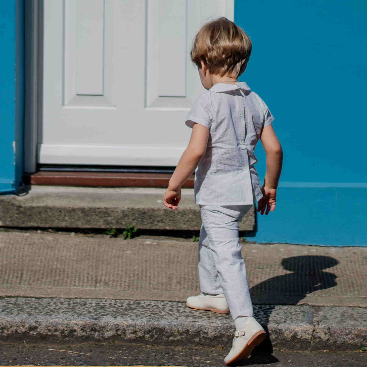 Baby Cream Stripe Seersucker Shirt