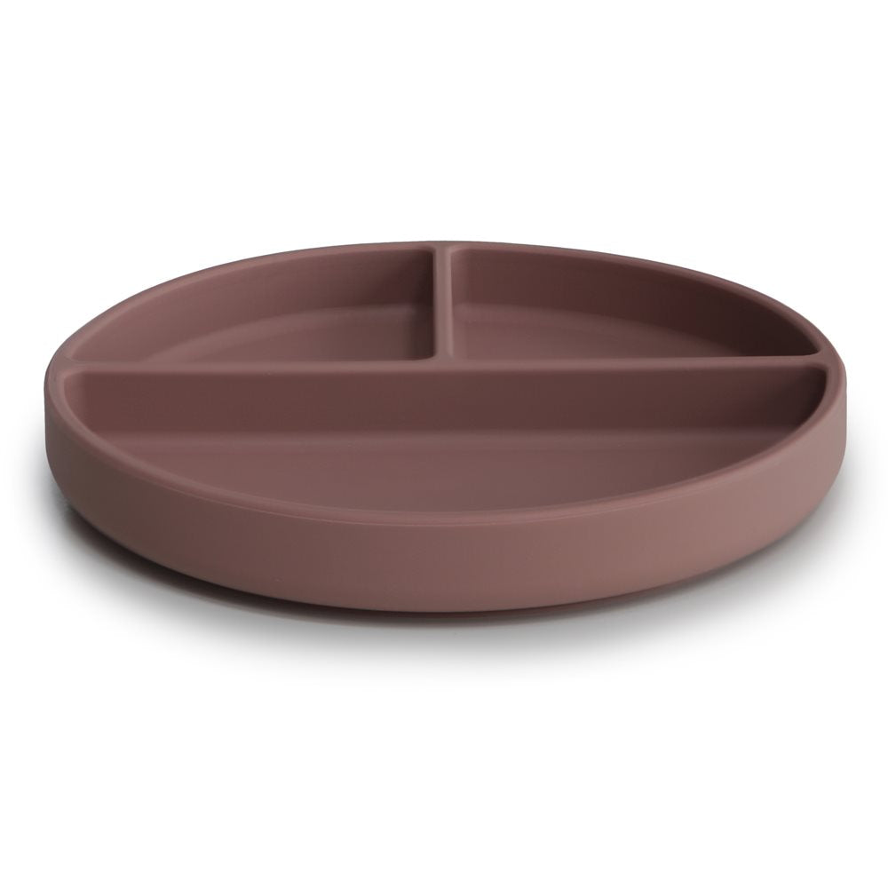 Mushie Silicone Suction Plate Claudy Mauve