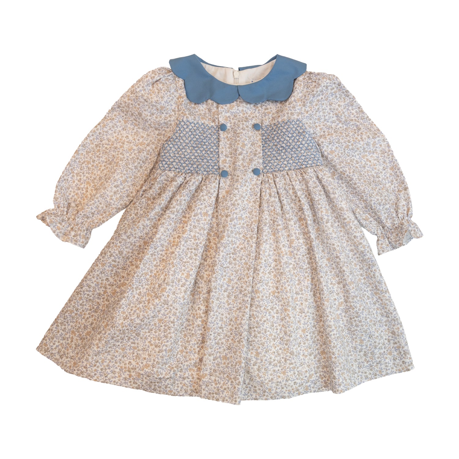 Girl Greywood Bloom Hand Smocked Dress