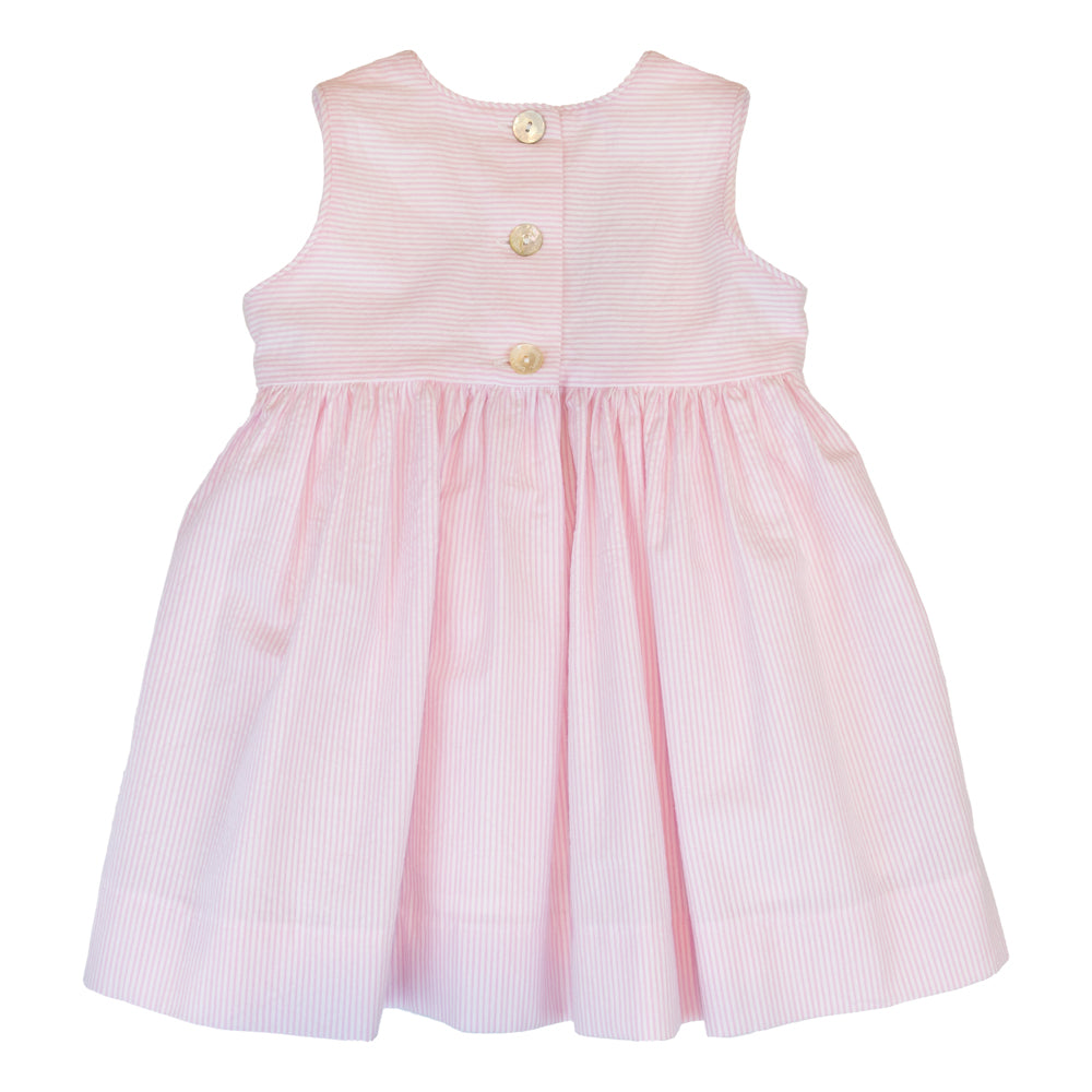 Girl Pink Seersucker Dress