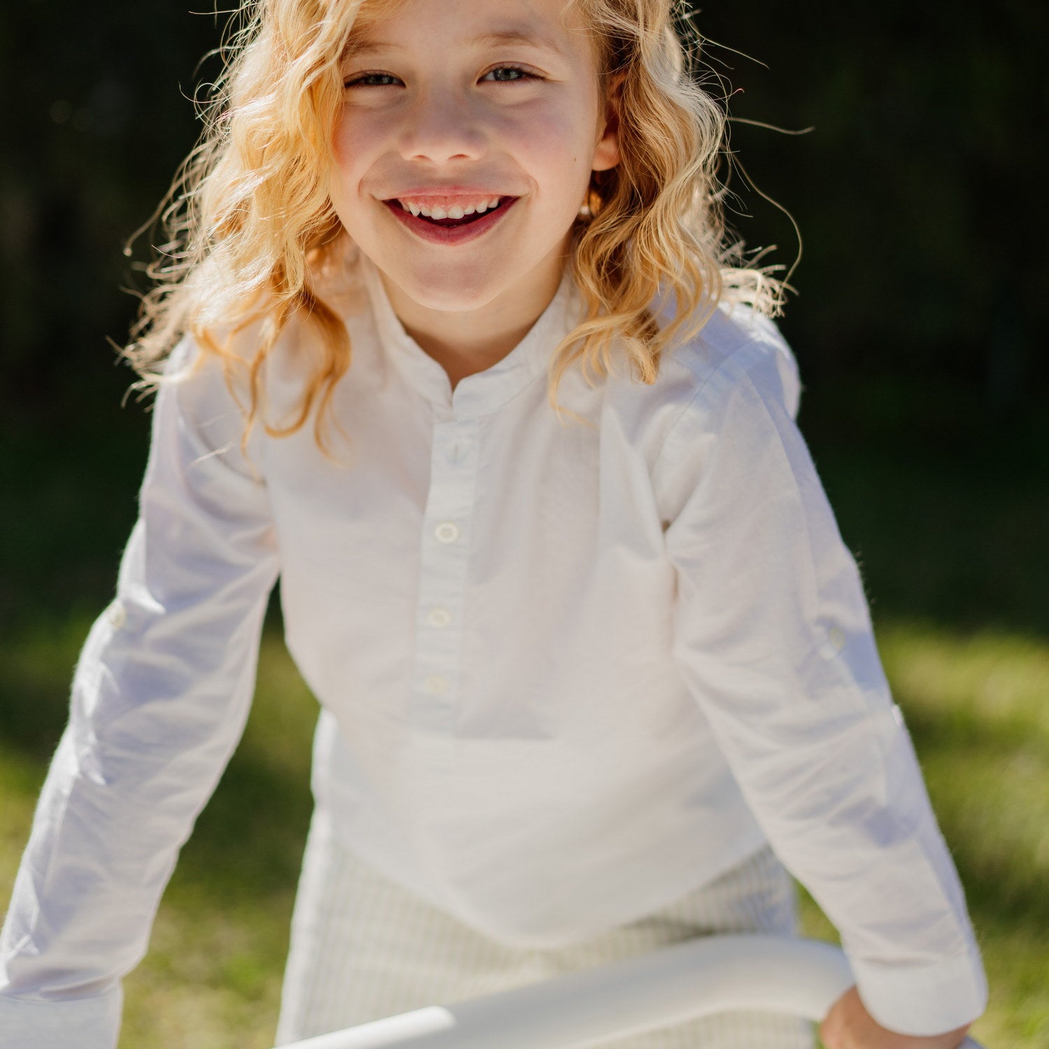 Boy White Mandarin Classic Shirt