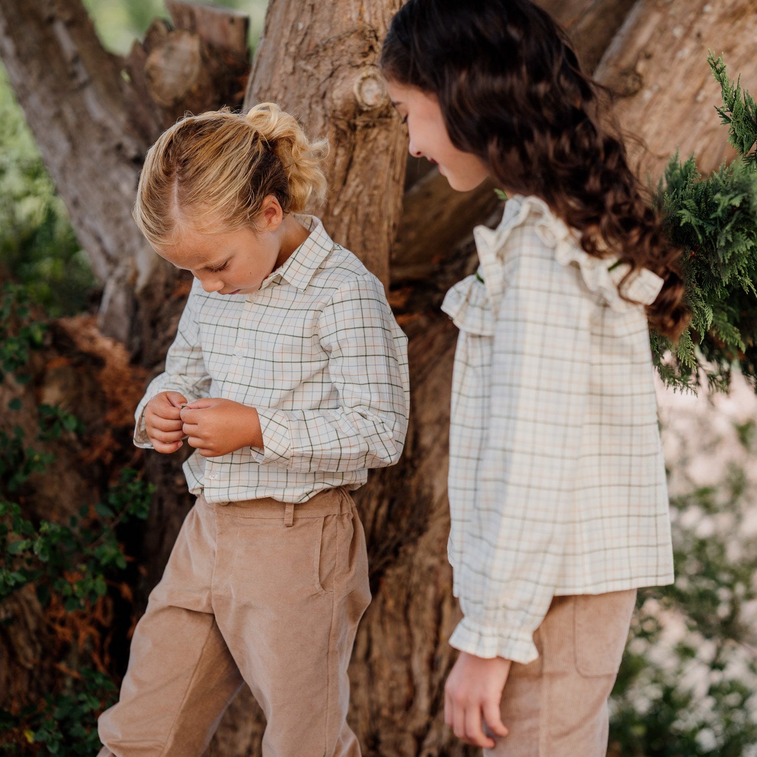 Boy Green Check Shirt