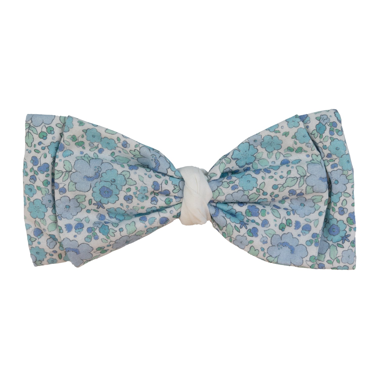 Girl Blue Floral Bow Clip