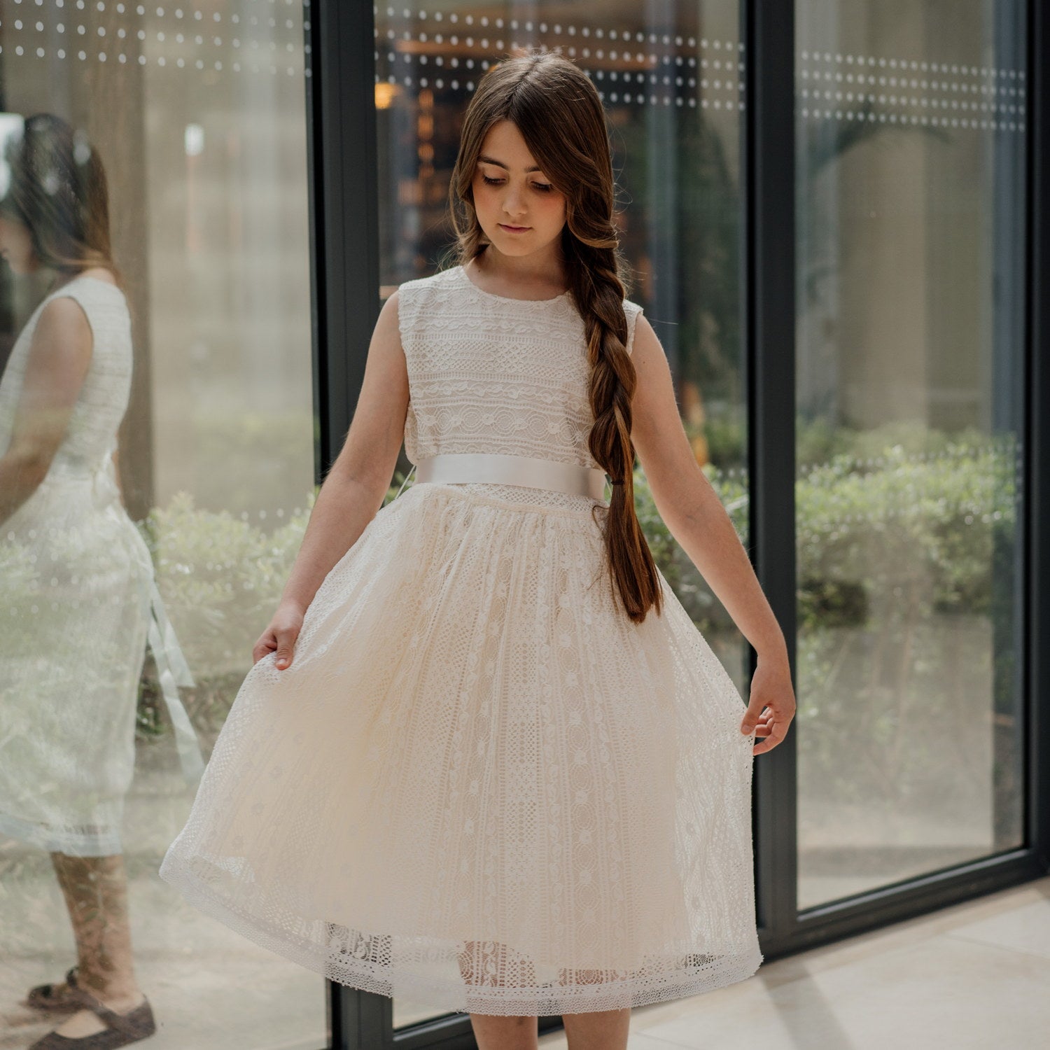 Flower Girl Embroidery Dress