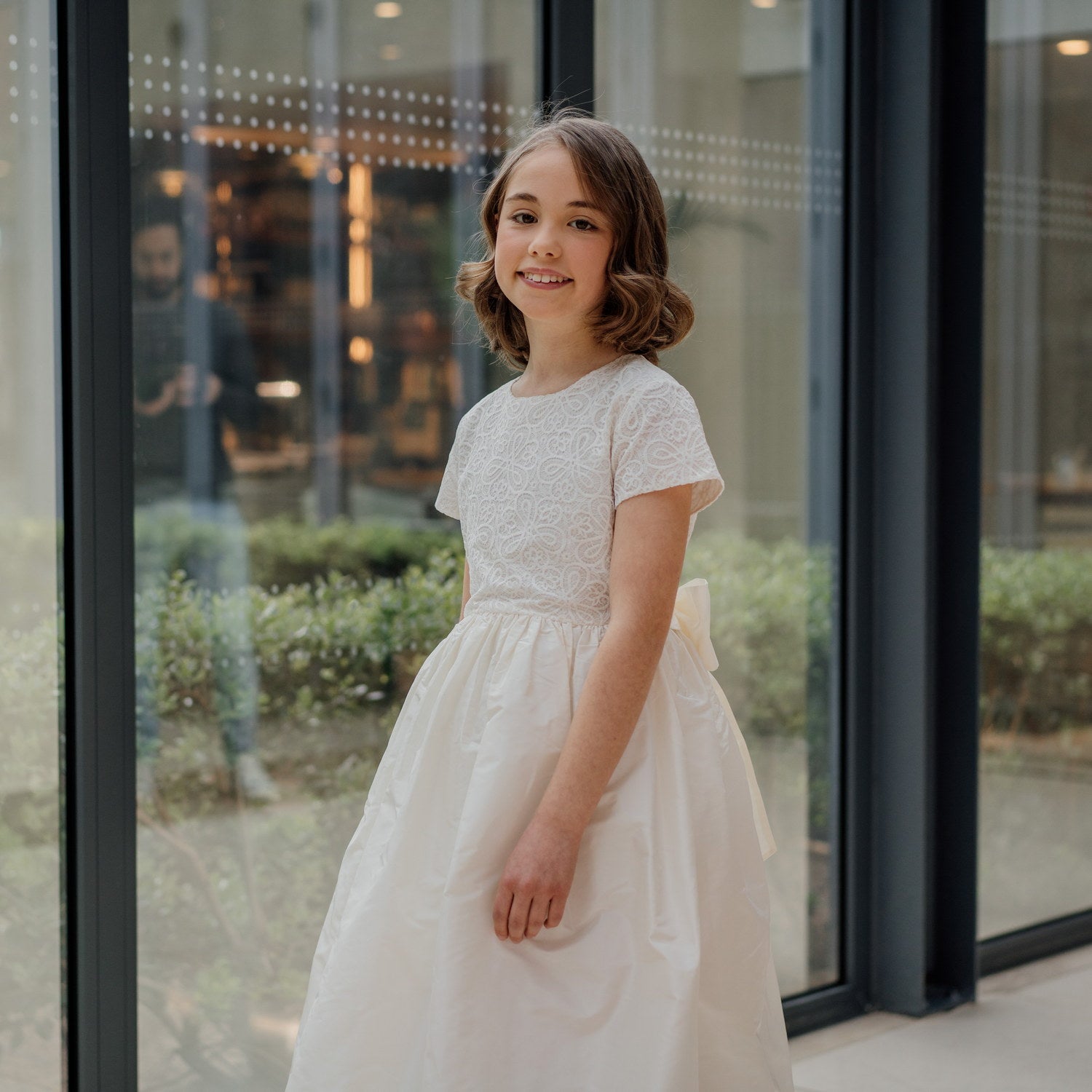 Flower Girl Embroidery & Silk Dress