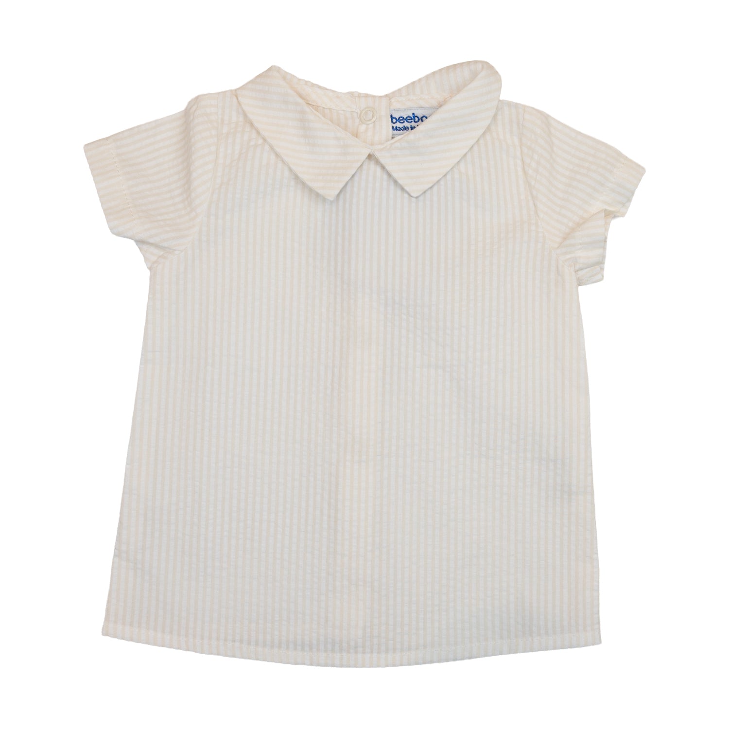 Baby Cream Stripe Seersucker Shirt