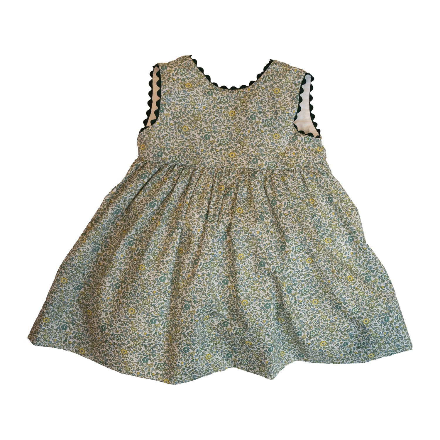Baby Katie & Millie Green Liberty Dress