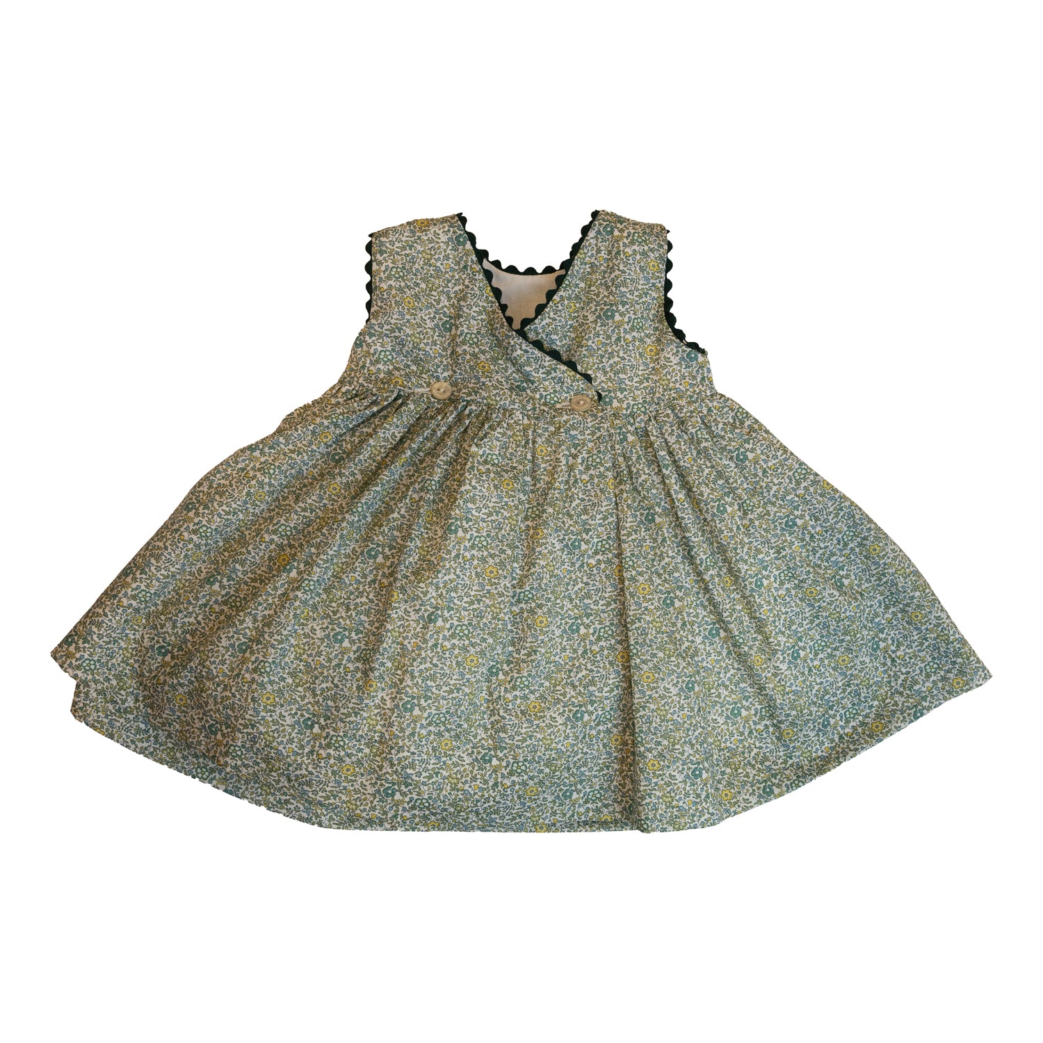 Baby Katie & Millie Green Liberty Dress