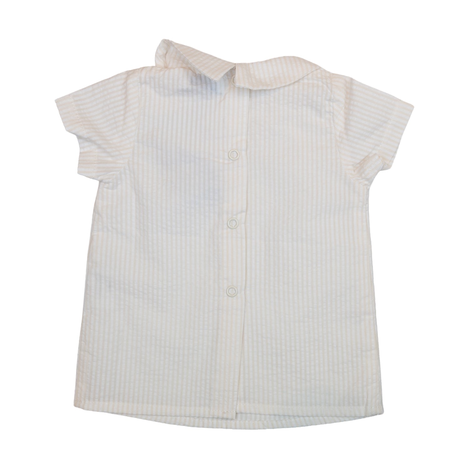 Baby Cream Stripe Seersucker Shirt