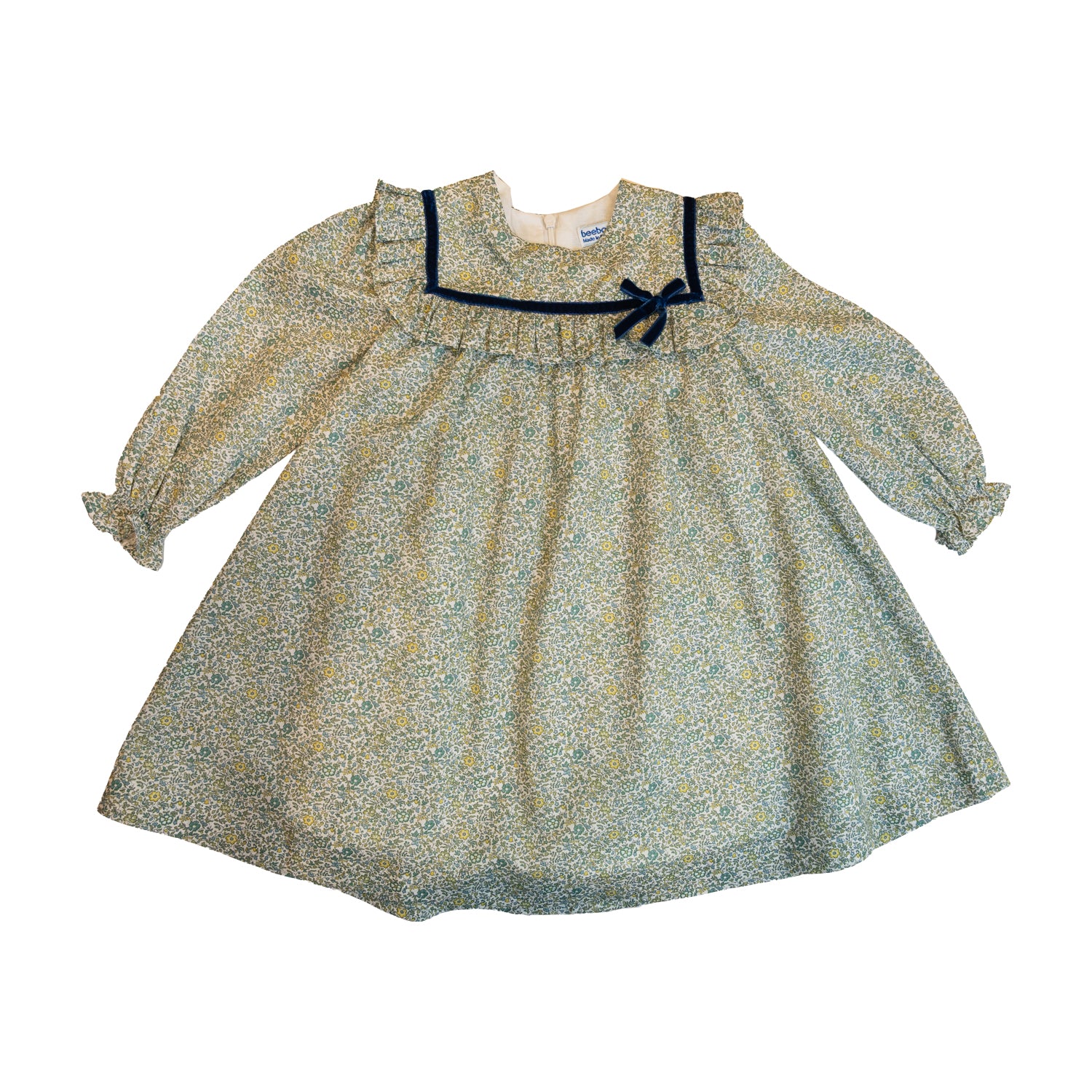 Girl Katie & Millie Green Liberty Dress