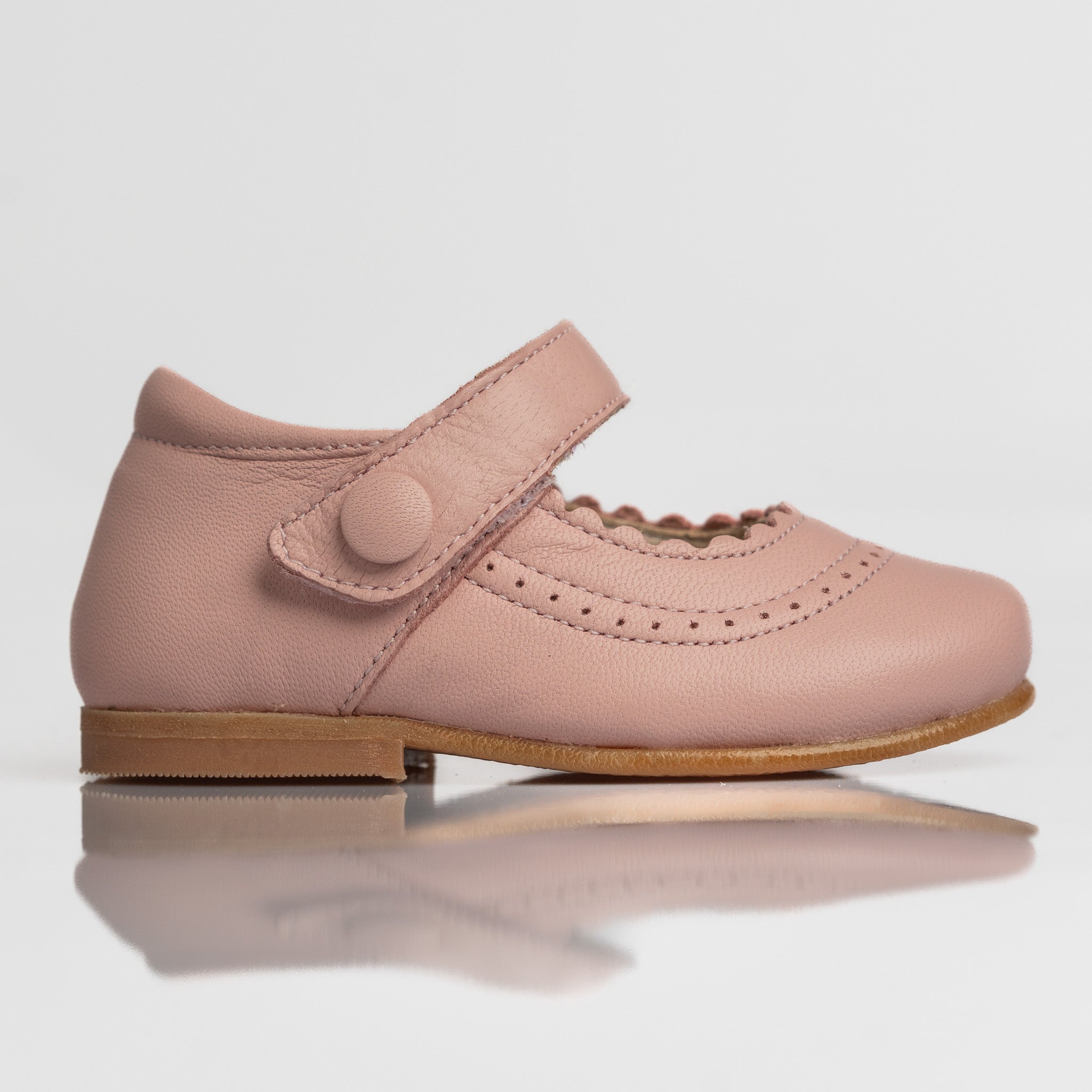 Girl Pink Leather Mary Jane Shoes