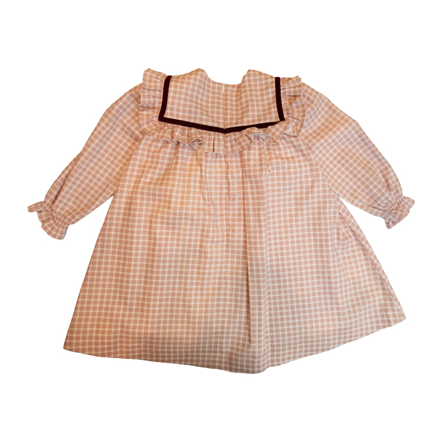 Girl Blush Pink Check Dress