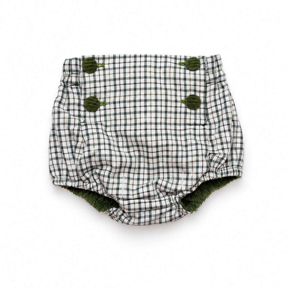 Baby Green Check Bloomers