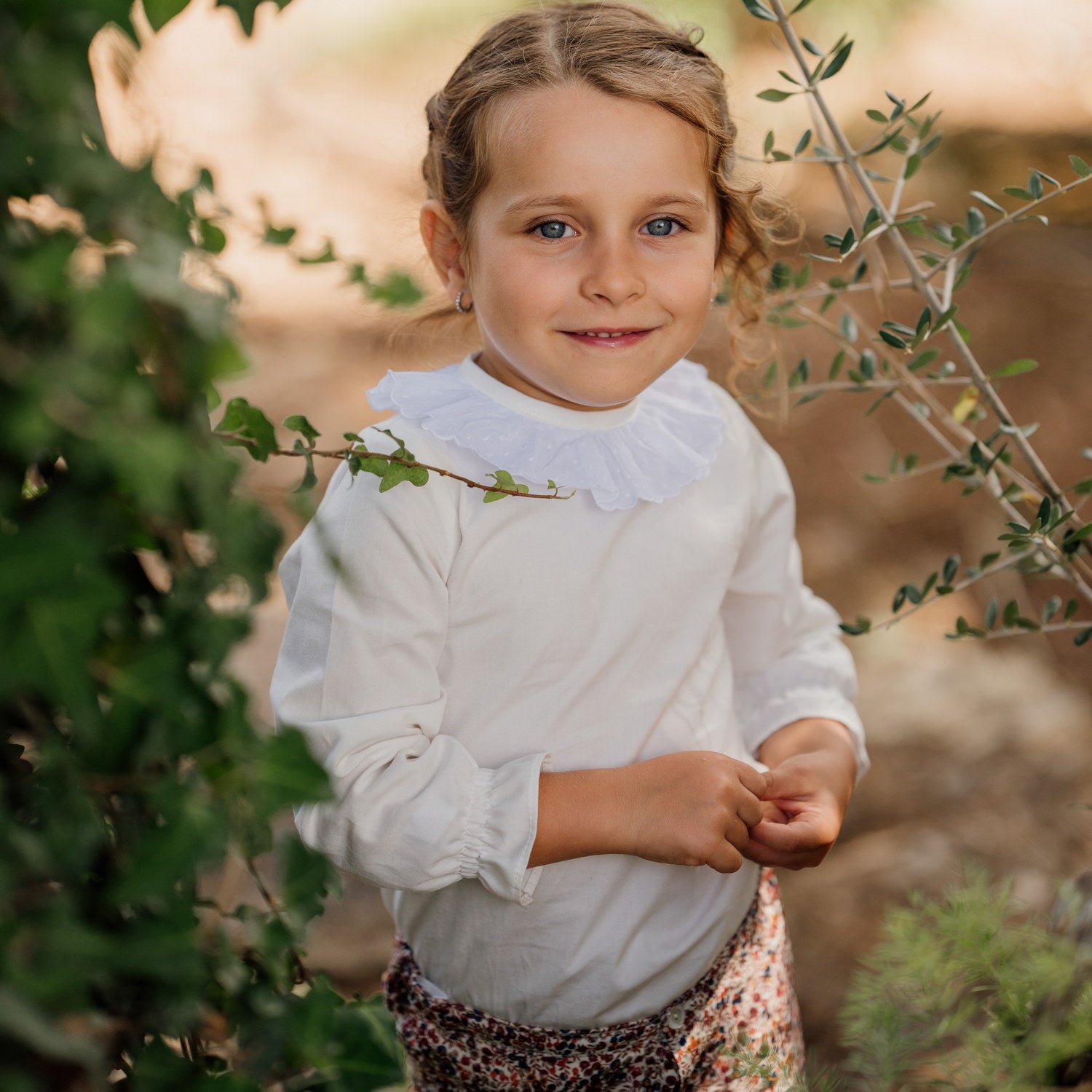 Girl White Blouse
