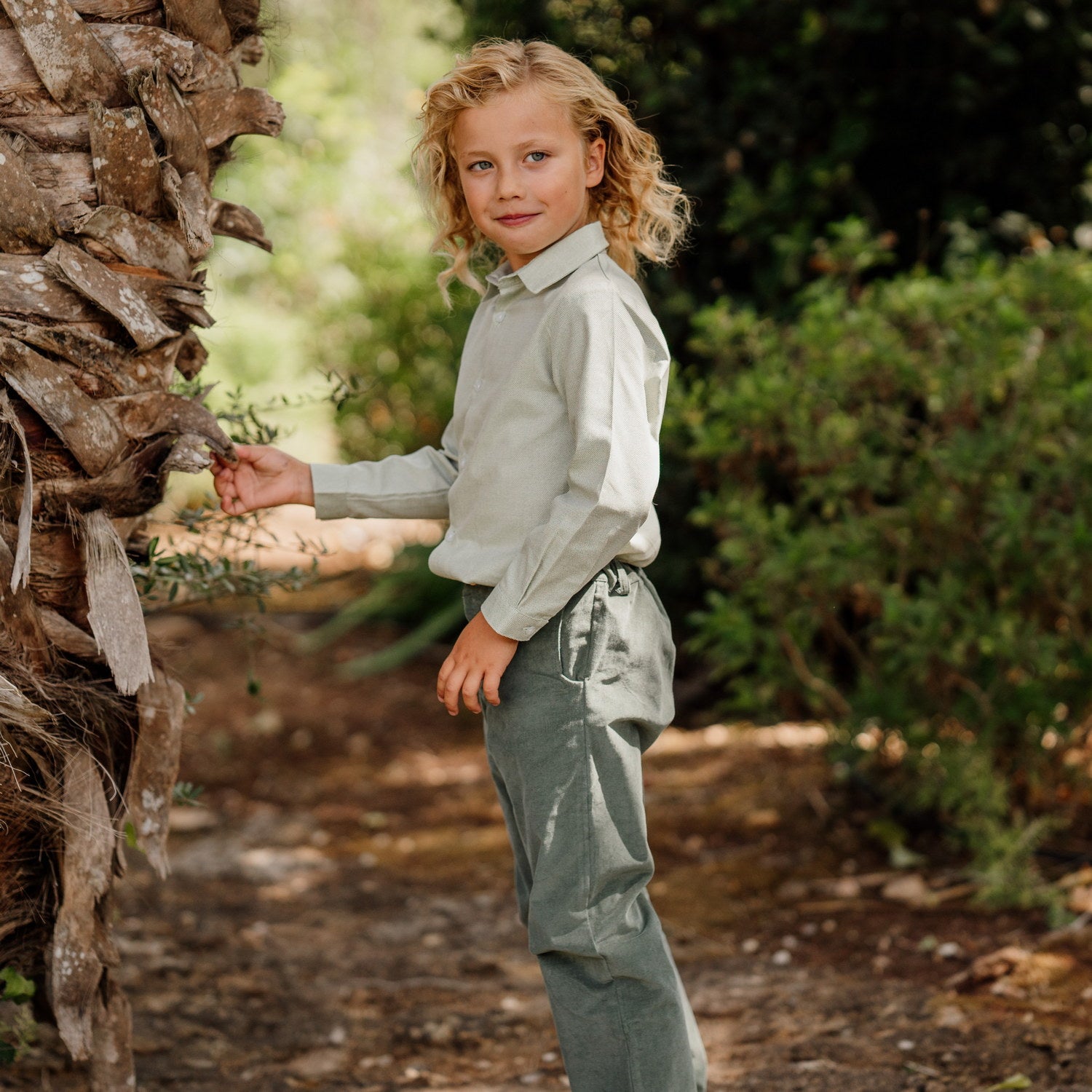 Boy Sage Fields Cord Trousers