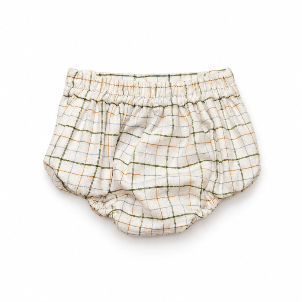 Baby Beige Check Bloomers