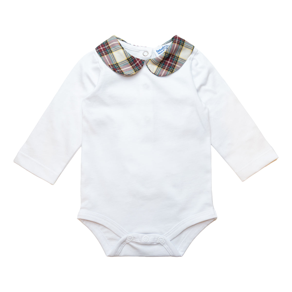 Baby Burgundy & Cream Tartan Bodysuit