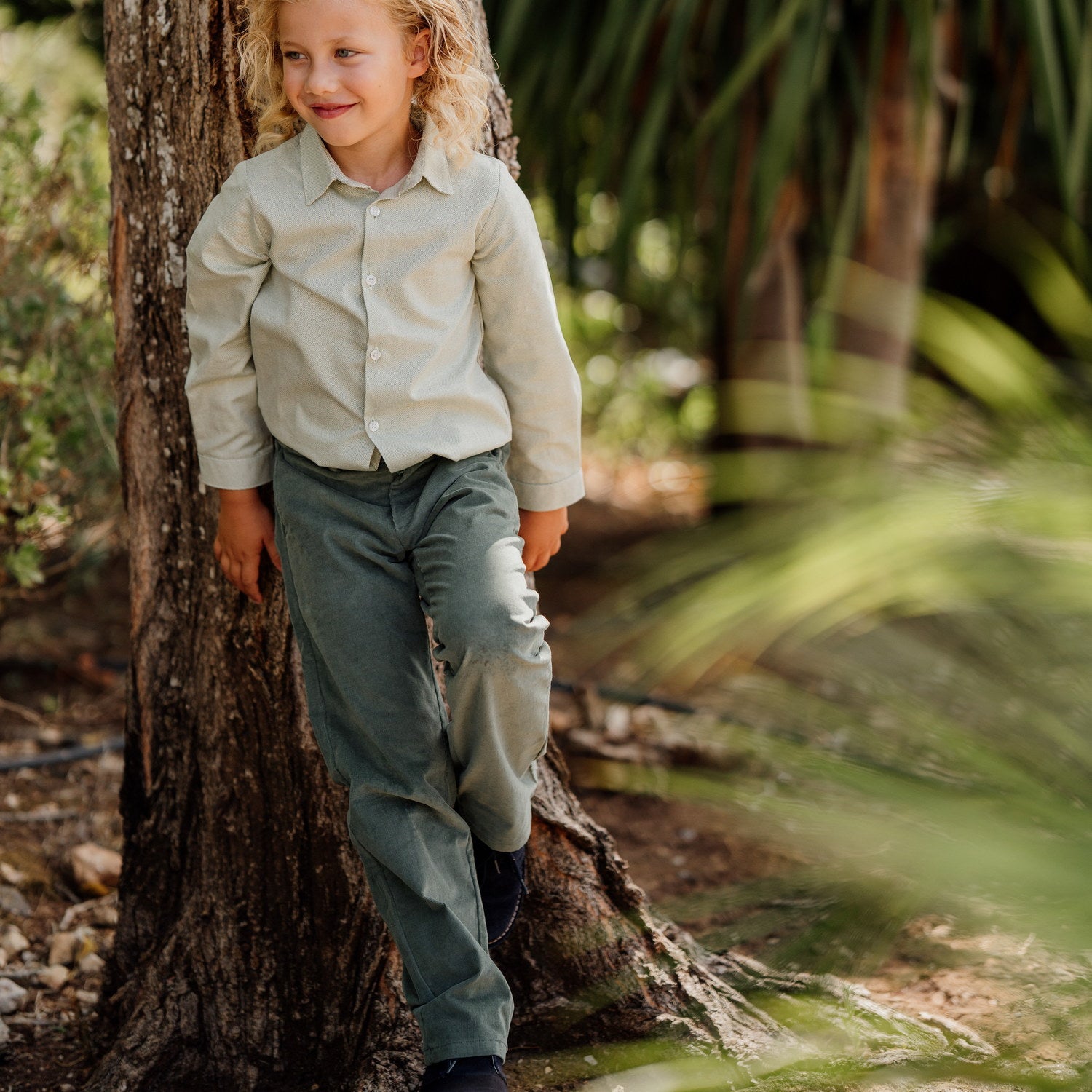Boy Sage Fields Cord Trousers
