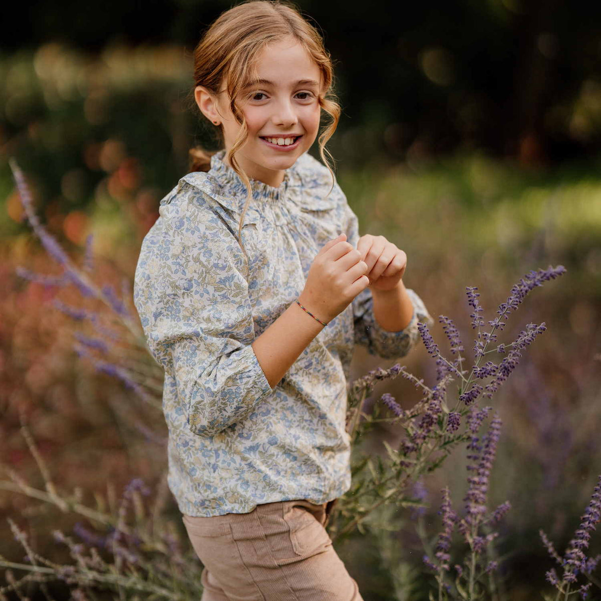 Girl Mamie Liberty Smocked Blouse
