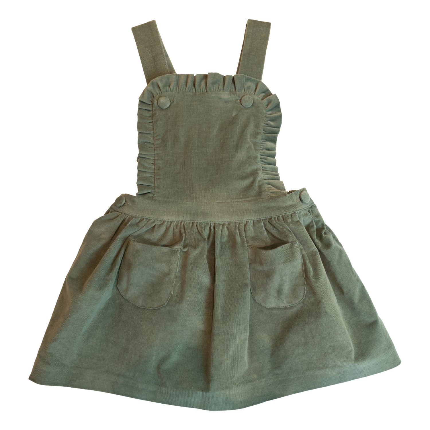 Girl Sage Fields Cord Pinafore Skirt