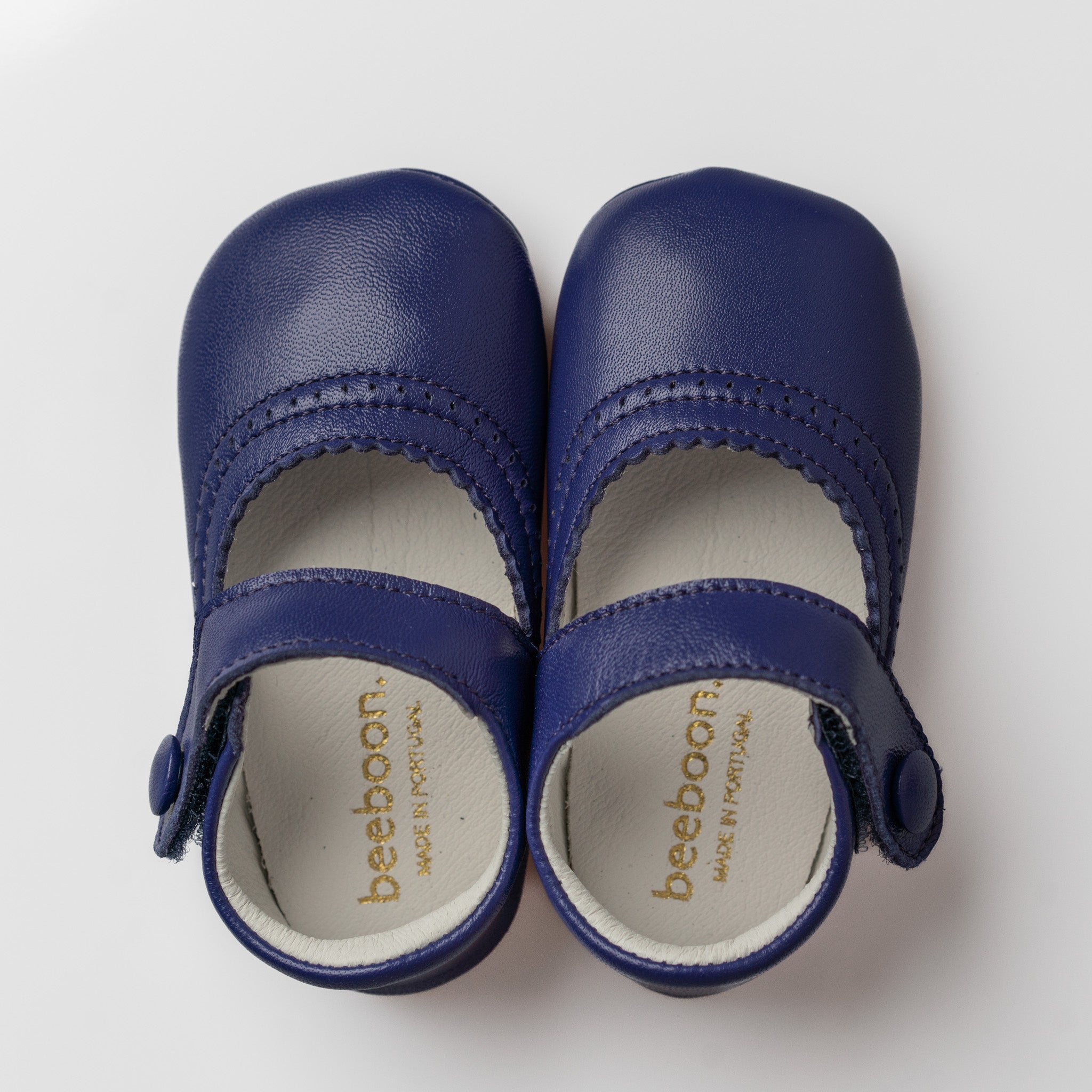Baby Deep Aubergine Leather Mary Jane Pram Shoes