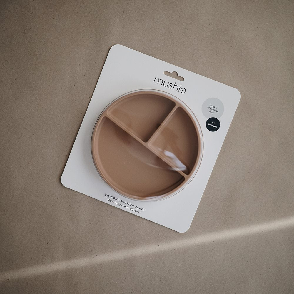 Mushie Silicone Suction Plate Pale Daffodil