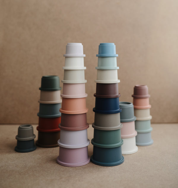 Mushie Stacking Cups Forest
