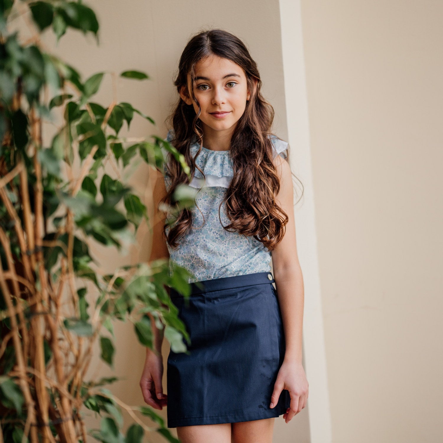 Girl Navy Skort
