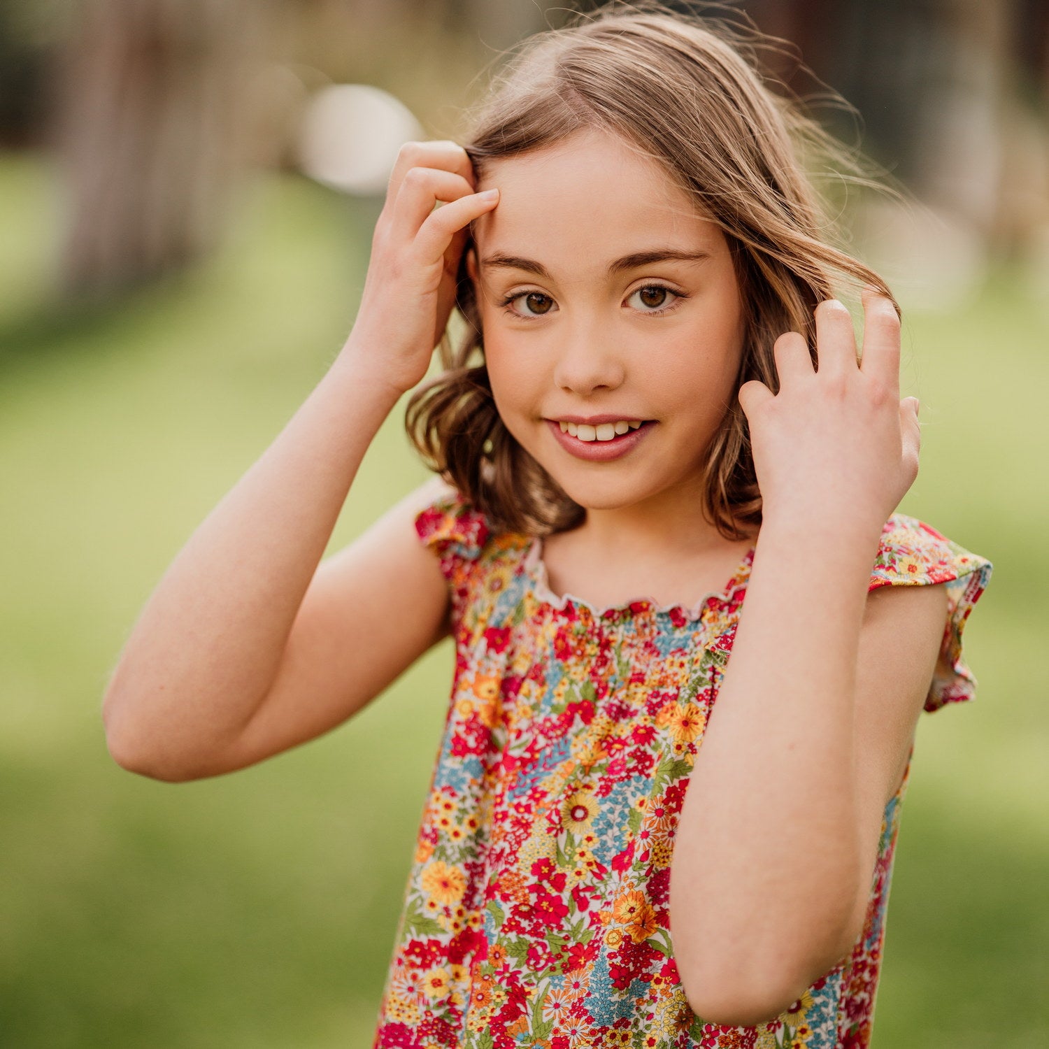 Girl Pink & Yellow Liberty Jersey Blouse