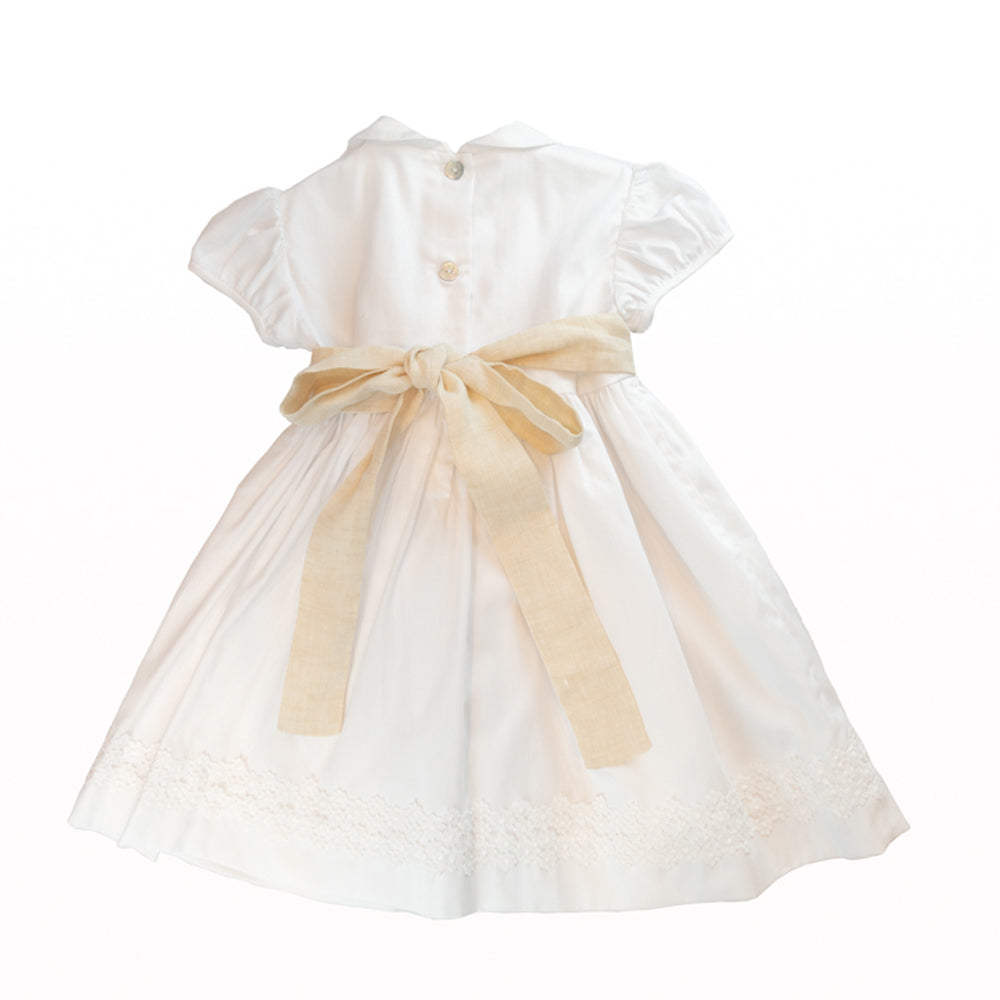 Girl White Pique Dress