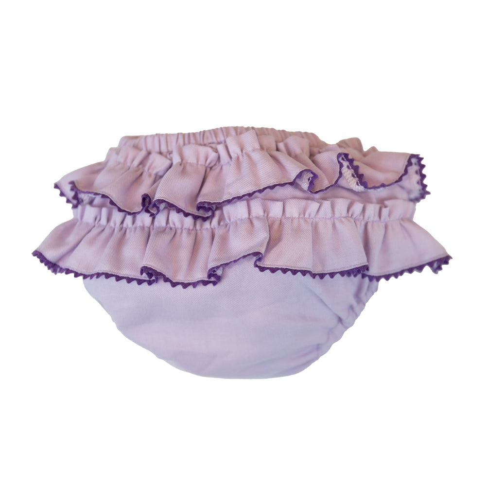 Baby Lilac Wool Frilly Bloomers