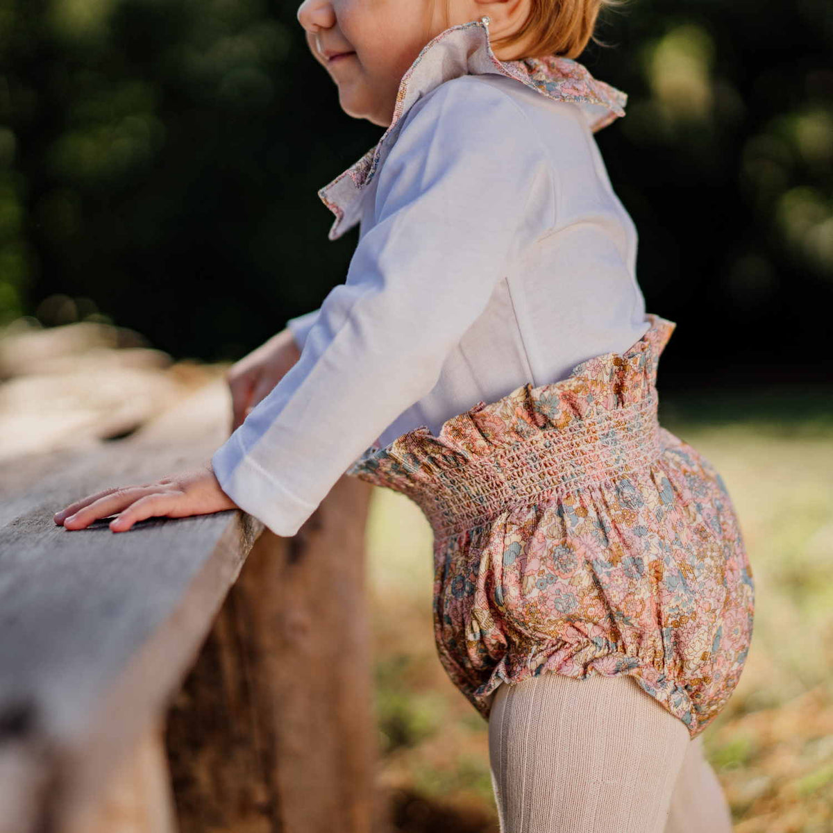 Baby Nell Annie & May Liberty Cord Smocked Bloomers