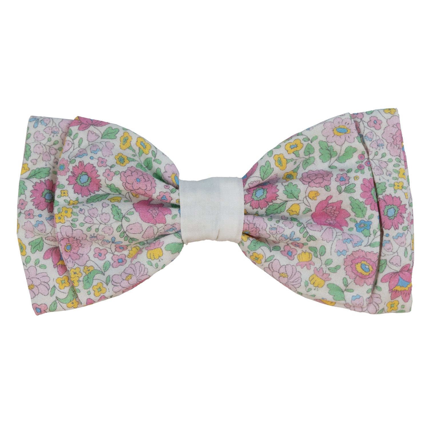 Girl Pink Floral Bow Clip
