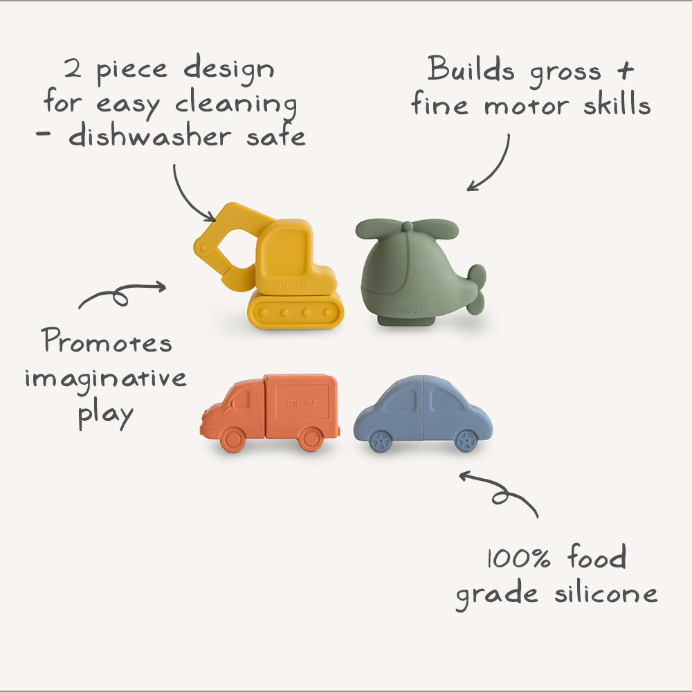 Mushie Bath Play Set Vehicles