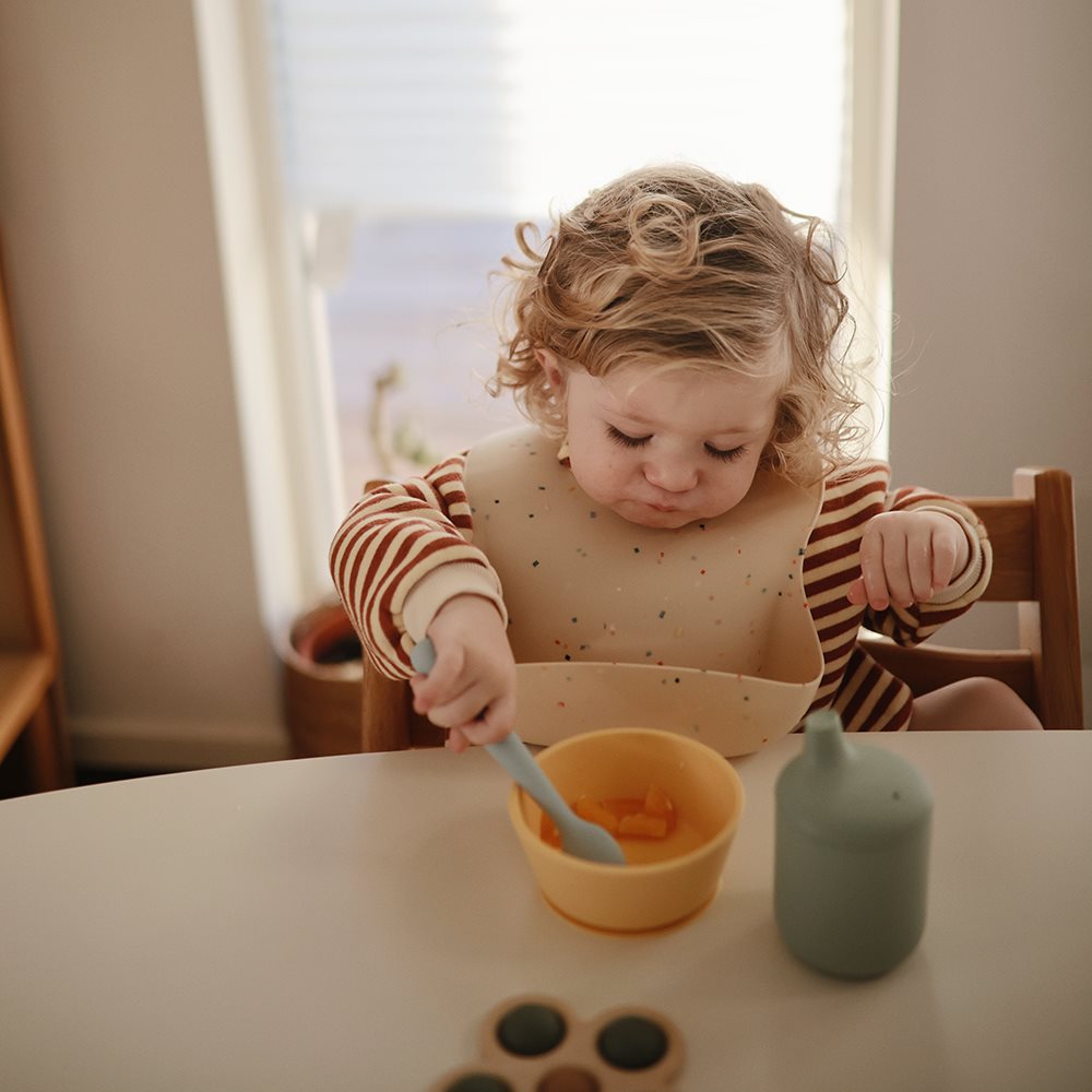 Mushie Silicone Feeding Spoons 2-Pack Soft Lilac