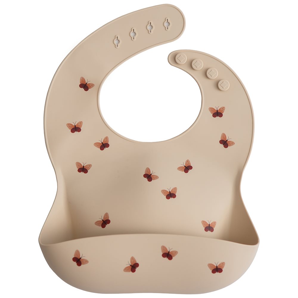 Mushie Silicone Bib Butterflies
