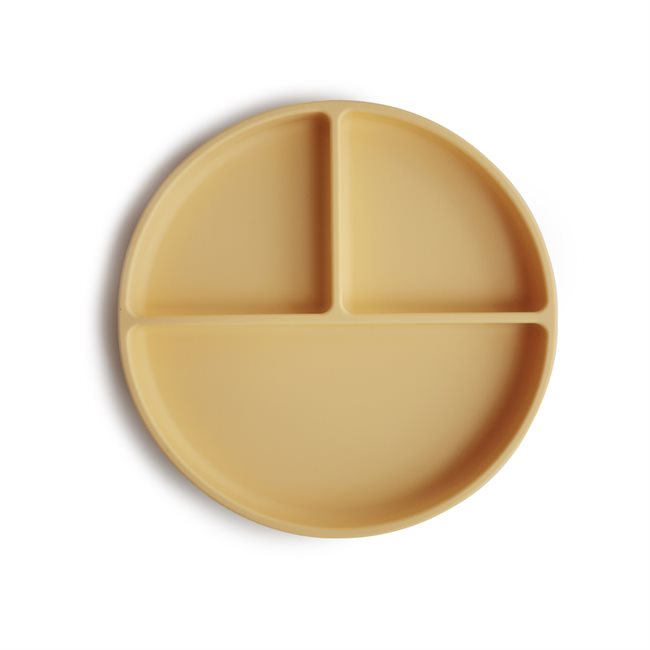 Mushie Silicone Suction Plate Pale Daffodil