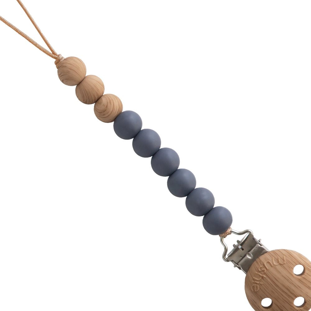 Mushie Pacifier Clips Eva Iron