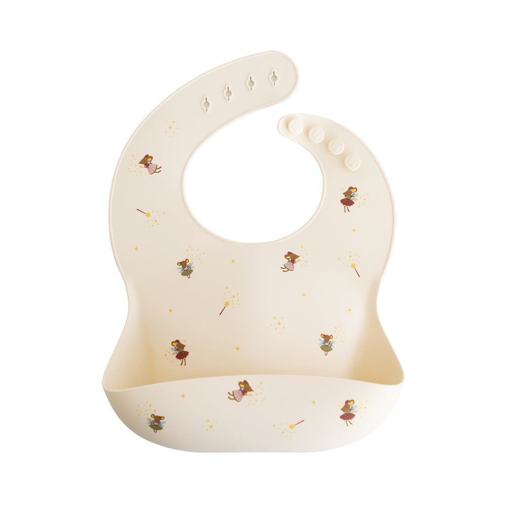 Mushie Silicone Bib Fairy Mice
