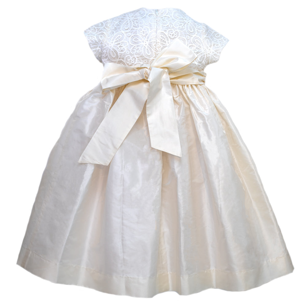 Flower Girl Embroidery & Silk Dress