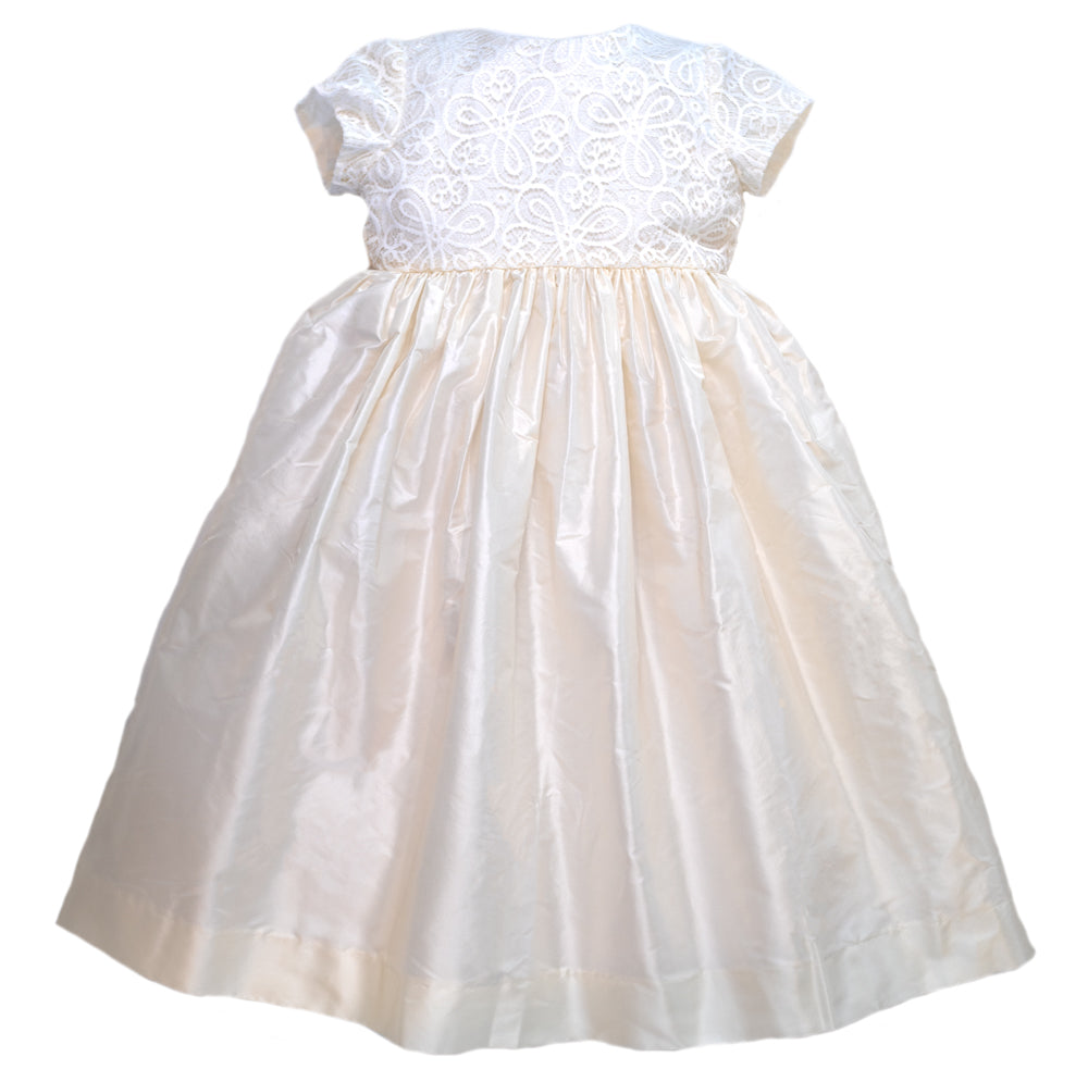 Flower Girl Embroidery & Silk Dress